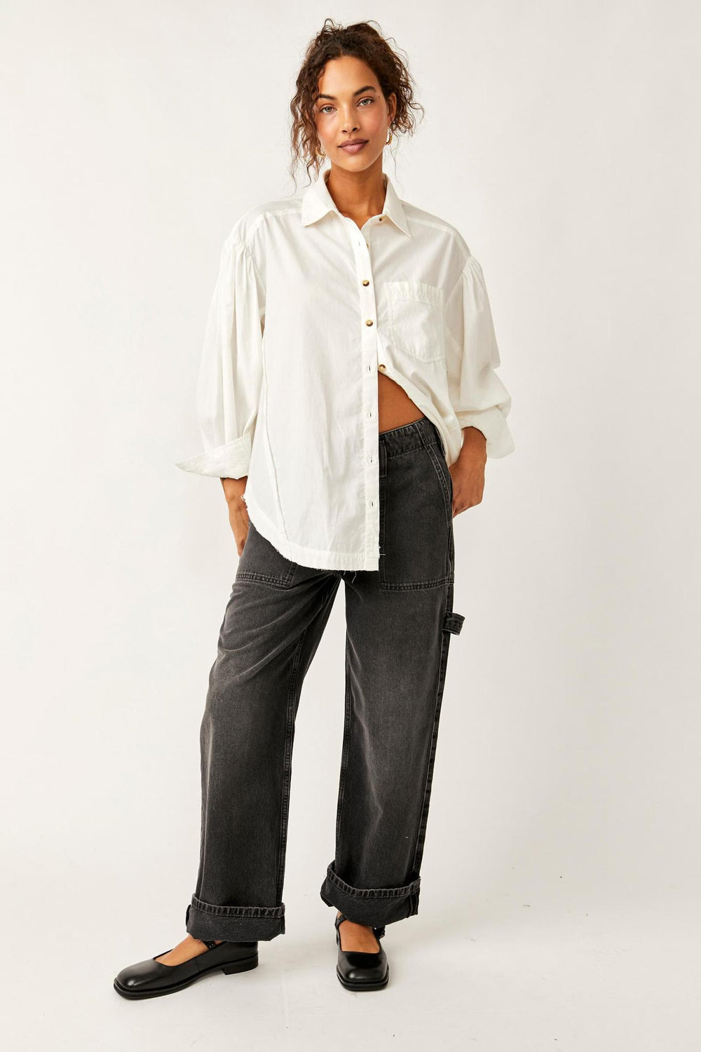 Major Leagues Mid-Rise Cuffed Jeans