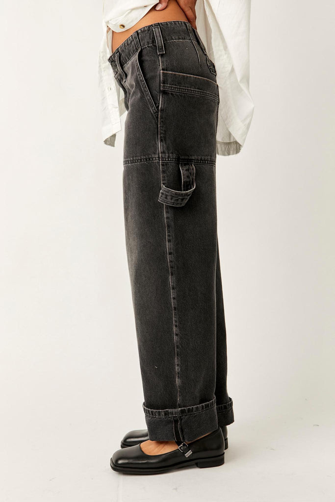 Major Leagues Mid-Rise Cuffed Jeans