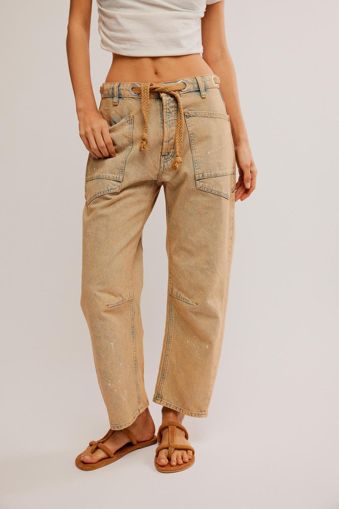 Moxie Pull-On Barrel Jeans
