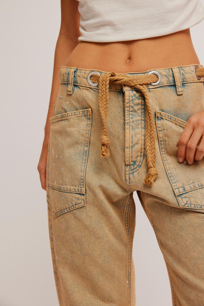 Moxie Pull-On Barrel Jeans