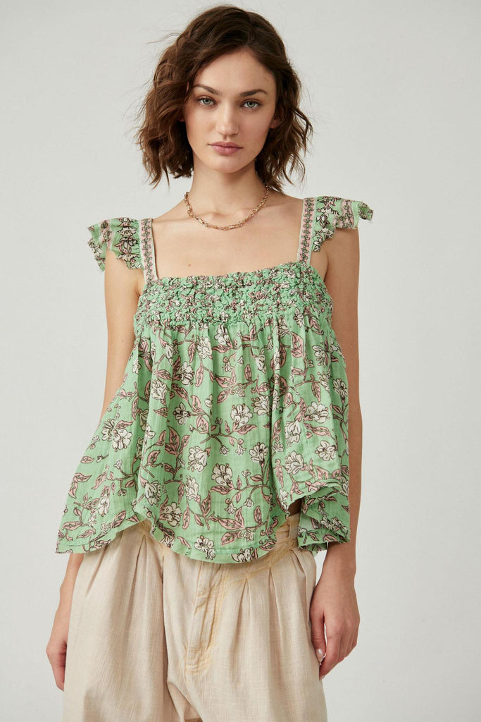 Nala Printed Babydoll Top