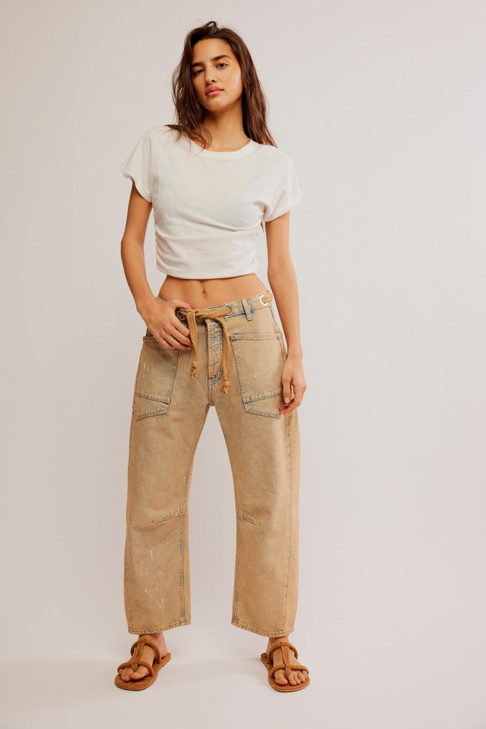 Moxie Pull-On Barrel Jeans