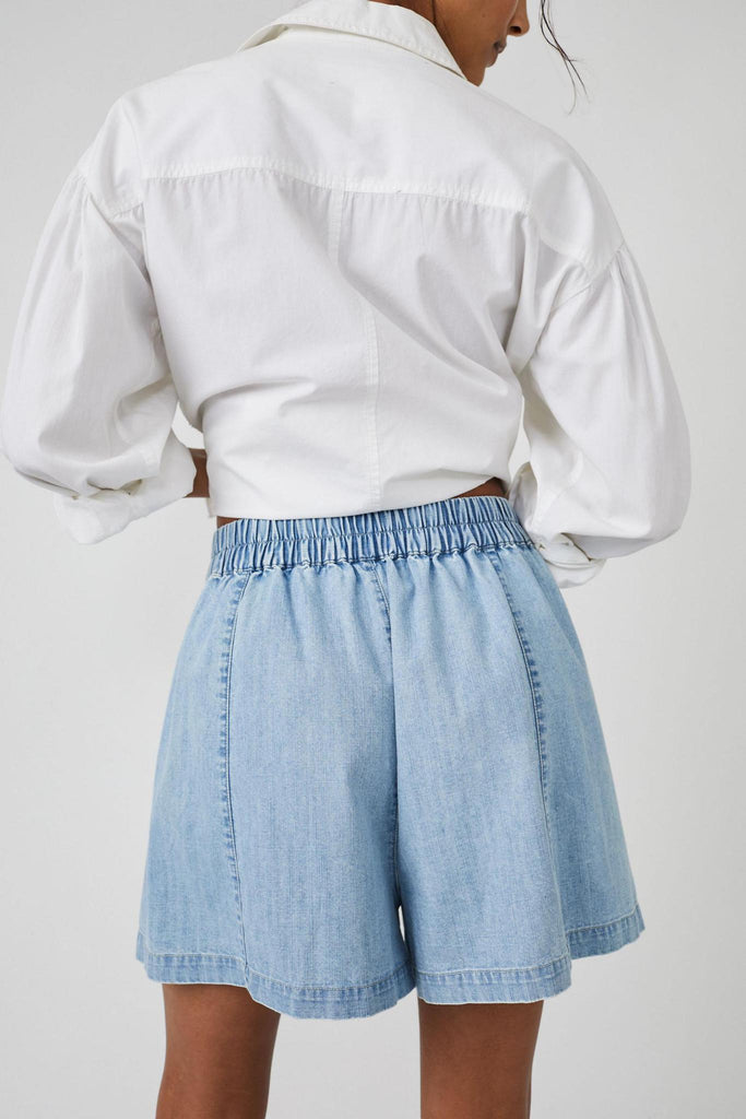 Get Free Chambray Pull-On Shorts
