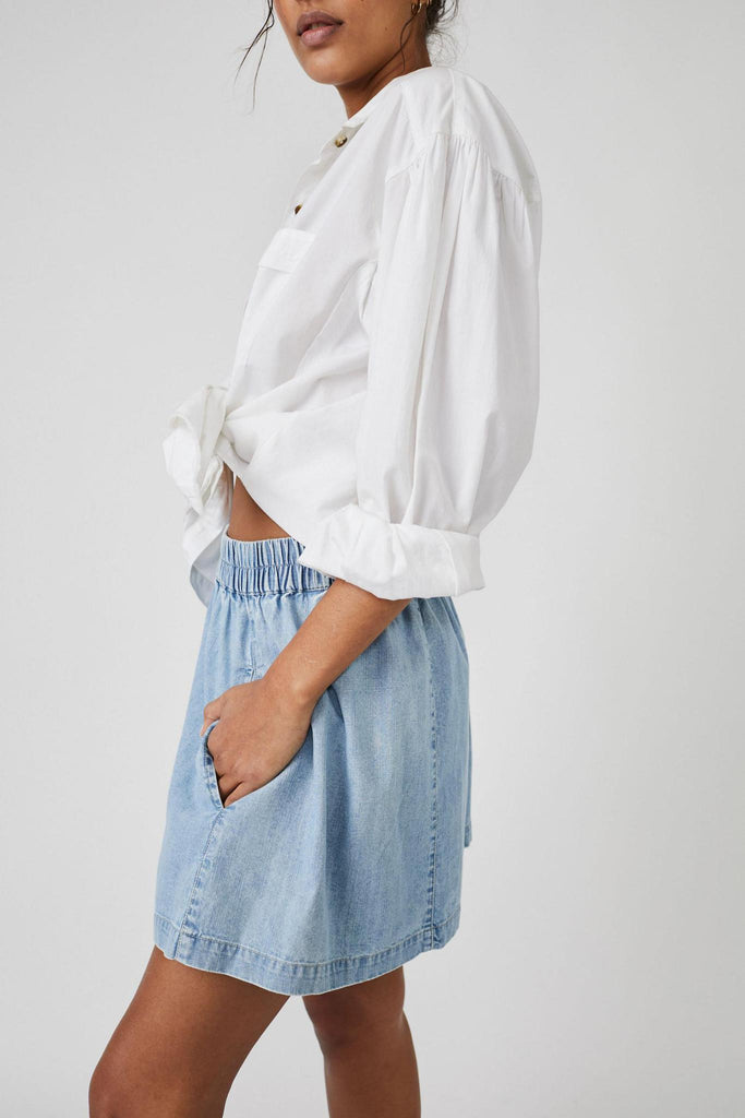 Get Free Chambray Pull-On Shorts