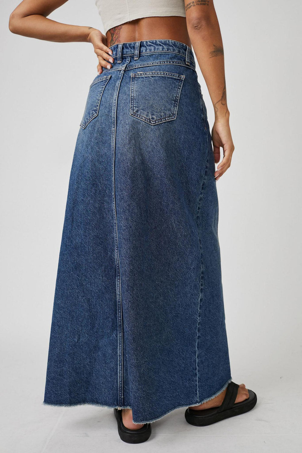 Come As You Are Denim Maxi Skirt