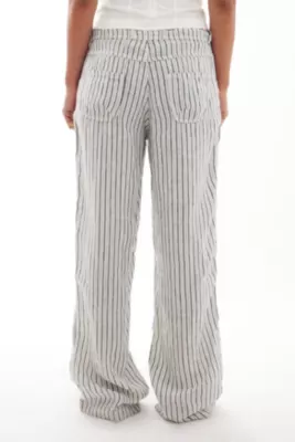 5 Pocket Linen Stripe Pants