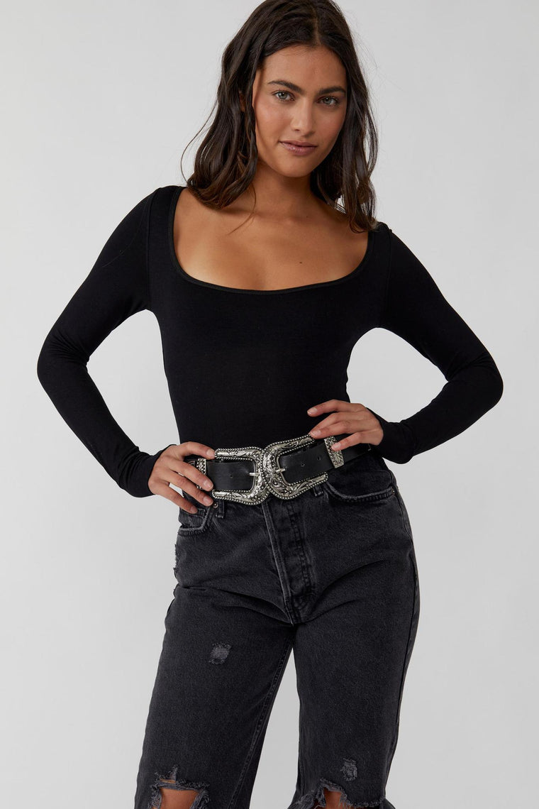 Settle In Scoop Neck Bodysuit