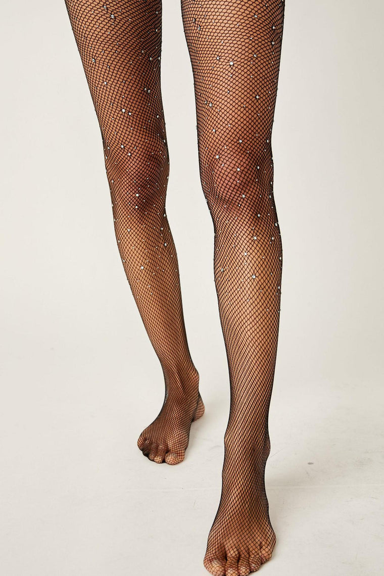 Glitter Fishnet Tight